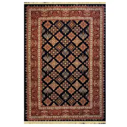 فرش گبه زمینه سرمه ایی کد H50206