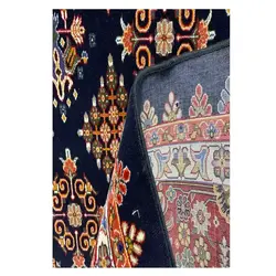 فرش گبه زمینه سرمه ایی کد H50206