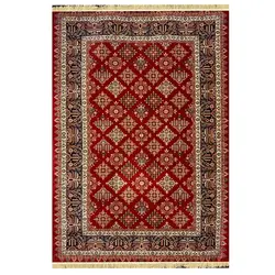 فرش گبه زمینه لاکی کد H50206