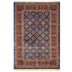 فرش گبه زمینه آبی کاربنی کد H50206