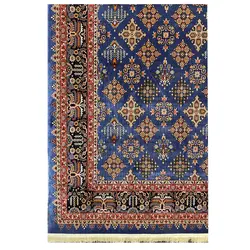 فرش گبه زمینه آبی کاربنی کد H50206