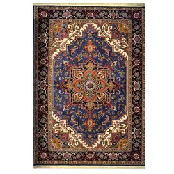 فرش گبه زمینه آبی کاربنی کد H50202