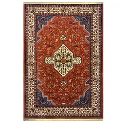 فرش گبه زمینه لاکی کد H50201