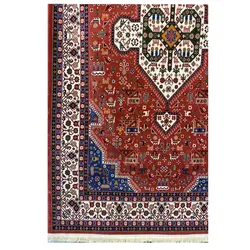 فرش گبه زمینه لاکی کد H50201