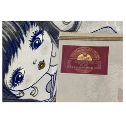 فرش کودک دختر با سگ سفید کدSB946