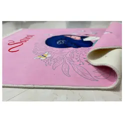 فرش کودک اختصاصی پری و پروانه صورتی