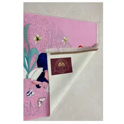 فرش کودک اختصاصی پری و پروانه صورتی