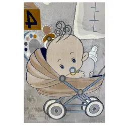 فرش کودک طرح کالسکه نوزاد کد SB940