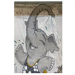 فرش کودک طرح فیل و موش کد SB915