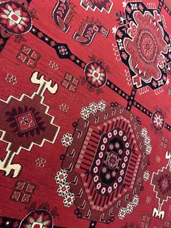 فرش ماشینی ترکمن 500 شانه طرح بلوچ کد B316