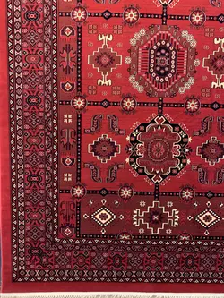 فرش ماشینی ترکمن 500 شانه طرح بلوچ کد B316