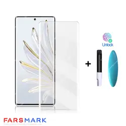 گلس فول چسب Honor 70 با چسپ UV