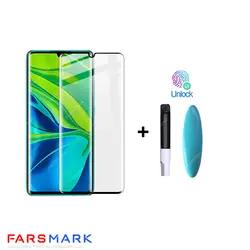 گلس فول چسب مات Xiaomi Mi Note 10 Pro با چسپ UV