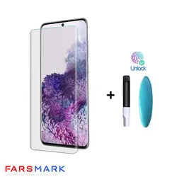 گلس فول چسب مات Samsung Galaxy S20 Plus با چسپ UV