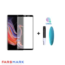 گلس فول چسب مات Samsung Galaxy Note 9 با چسپ UV
