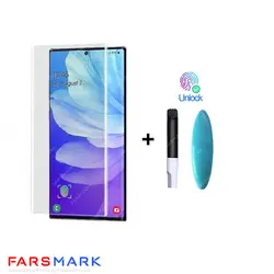 گلس فول چسب شفاف Samsung Galaxy Note 20 با چسپ UV