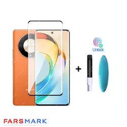 گلس فول چسب شفاف Honor X9b با چسپ UV