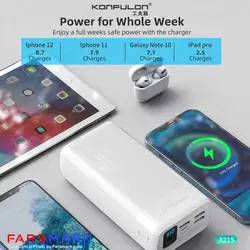 پاوربانک اصلی کانفلون Konfulon A21S 40000mAh 15W