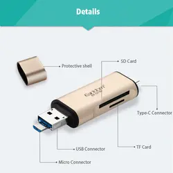 کارت خوان چند کاره ارلدم Earldom 3in1 Card Reader