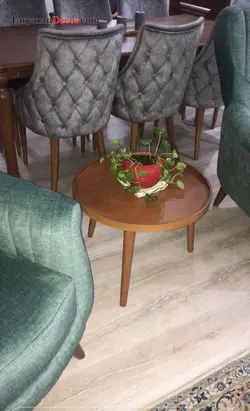 میز جلو مبلی و عسلی فریازان دکور مدل لبه دار چوب بلوط