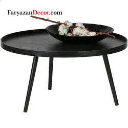 میز جلو مبلی و عسلی فریازان دکور مدل لبه دار چوب بلوط