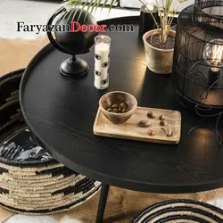 میز جلو مبلی و عسلی فریازان دکور مدل لبه دار چوب بلوط