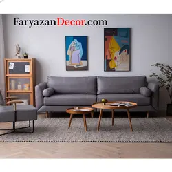 میز جلو مبلی و عسلی فریازان دکور مدل لبه دار چوب بلوط