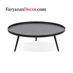 میز جلو مبلی و عسلی فریازان دکور مدل لبه دار چوب بلوط