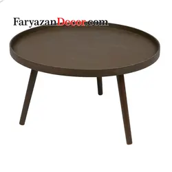 میز جلو مبلی و عسلی فریازان دکور مدل لبه دار چوب بلوط