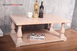 میز جلو مبلی فریازان دکور مدل انگلیسی بلوط