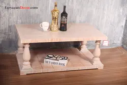 میز جلو مبلی فریازان دکور مدل انگلیسی بلوط