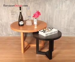 میز جلو مبلی گرد فریازان دکور مدل برنارد