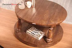 میز جلو مبلی فریازان دکور مدل انگلیسی گرد