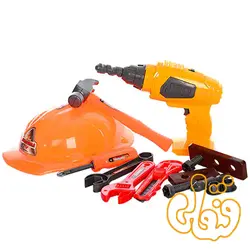 ست ابزار با دریل باطری خور و کلاه ایمنی 36778-76