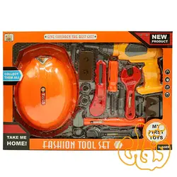 ست ابزار با دریل باطری خور و کلاه ایمنی 36778-76