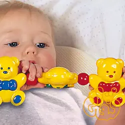 آویز کریر خرس جغجغه ای تولو Little Friends Stroller Rattle 87120