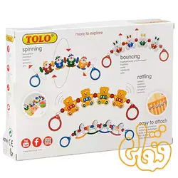 آویز کریر خرس جغجغه ای تولو Little Friends Stroller Rattle 87120