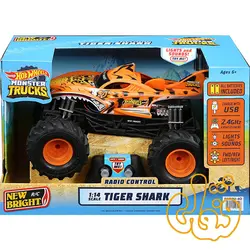 ماشین کنترلی کوسه ببری هات ویلز Hot Wheels Monster Trucks Radio Control Tiger Shark 61460U-40