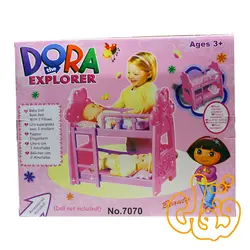 تخت عروسک دو طبقه طرح دورا 7070