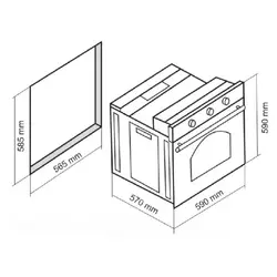 فر داتیس مدل DF-670 کلاسیک توکار گازی برقی - فر ایران