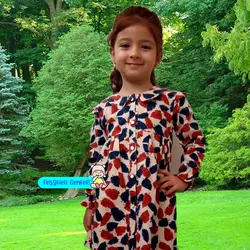 پیراهن دخترانه مدل برگی ‌