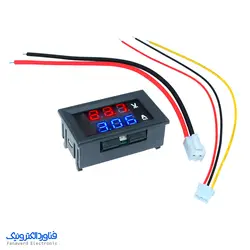 ولتمتر و آمپرمتر روپنلی دو رنگ ۱۰۰V-10A (RED-BLUE)