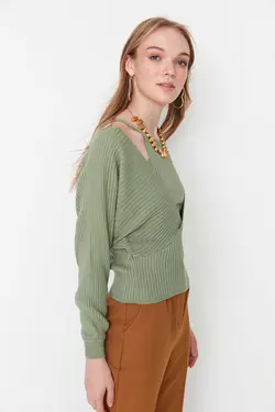 ست بافتنی پلیور بلوز نعنایی رنگ برند TRENDYOLMİLLA کد 1666705971