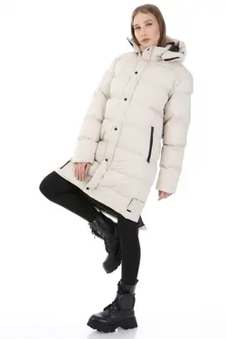 کاپشن کلاهدار چاک دار دنباله برند Rocqerx کد 1666965658