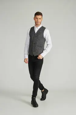 جلیقه اسلیم فیت یقه هفت برند HOBİ CLUB کد 1666862407