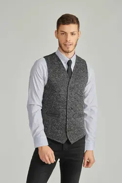 جلیقه اسلیم فیت یقه هفت برند HOBİ CLUB کد 1666862407