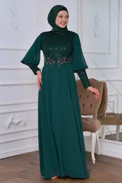 لباس مجلسی پوشیده پولک دوز پولکی سبز برند İSTANBULSTYLEMODA کد 1667162404