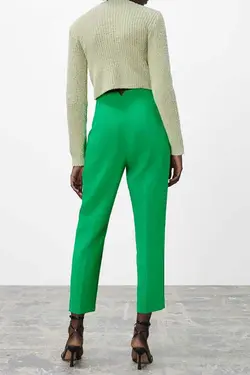 دور کمر بلند سبز شلوار برند Madmext کد 1667408092