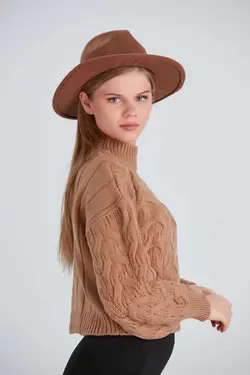پلیور بافتنی یقه نقش برجسته برند Butik کد 1667656080
