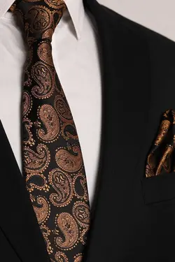 کراوات شال دستمال طرح طلایی &amp; مشکی برند Esgue کد 1667636113